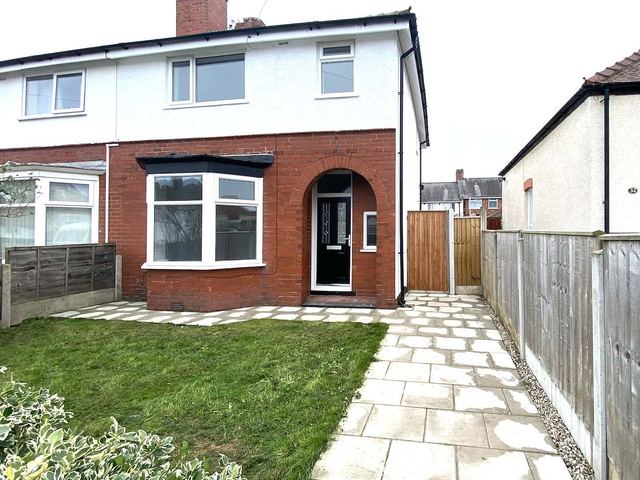 Front of a 3 bed house, Blackpool